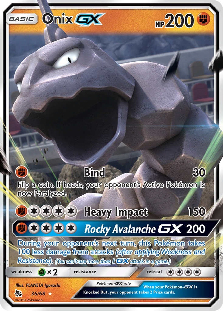Hidden Fates Onix GX #36/68